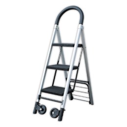 1 Escabeau diable pliable avec 3 marches