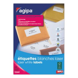 1 Boite de 100 Planches d'étiquettes laser L199,6x H289,1 mm soit 100 étiq/boîte