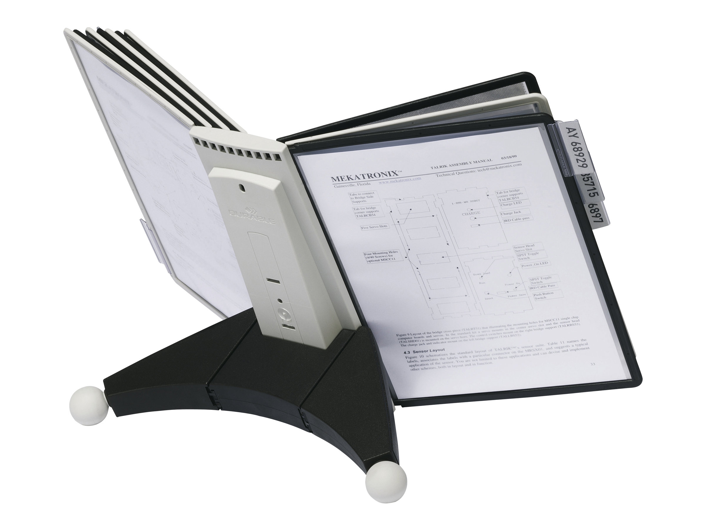 1 Kit pupitre Sherpa 10 poches - noir / gris