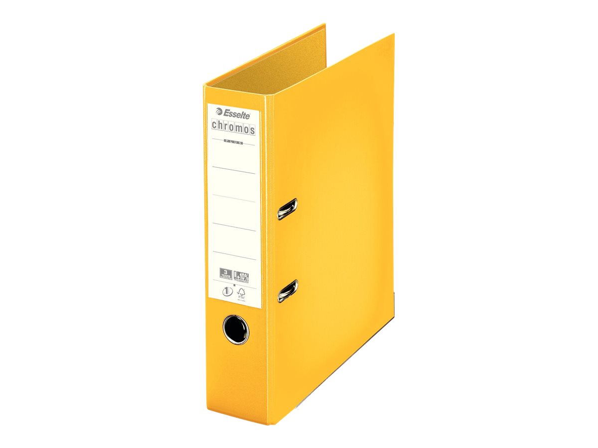 1 Classeur à levier Chromos ESSELTE - Dos 8 cm - jaune