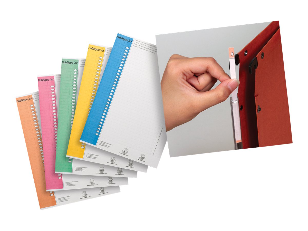 1 Lot de 10 Étiquettes dossiers suspendus pour armoire N°9 - assortis