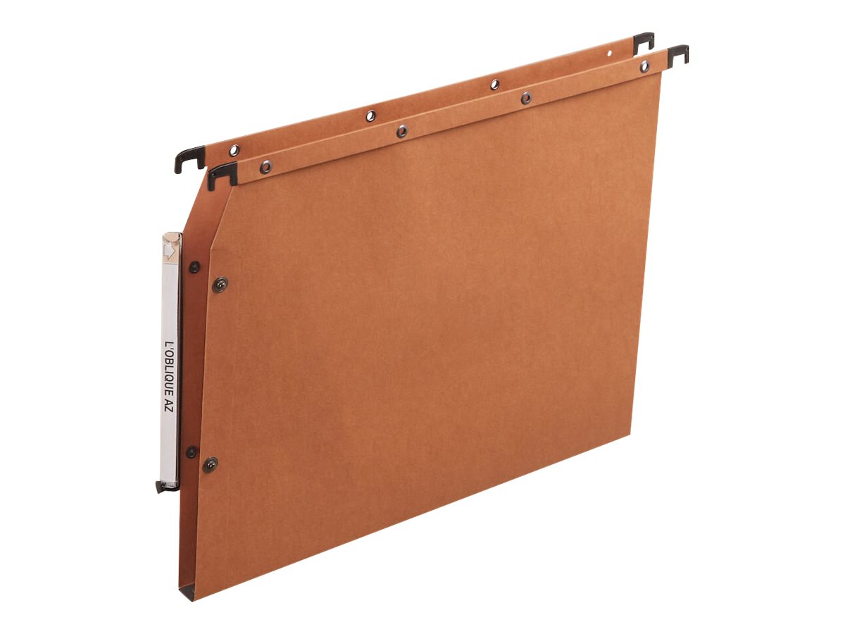 1 Boite de 25 Dossiers suspendus armoires L'OBLIQUE AZV kraft - orange - Fond 15 mm