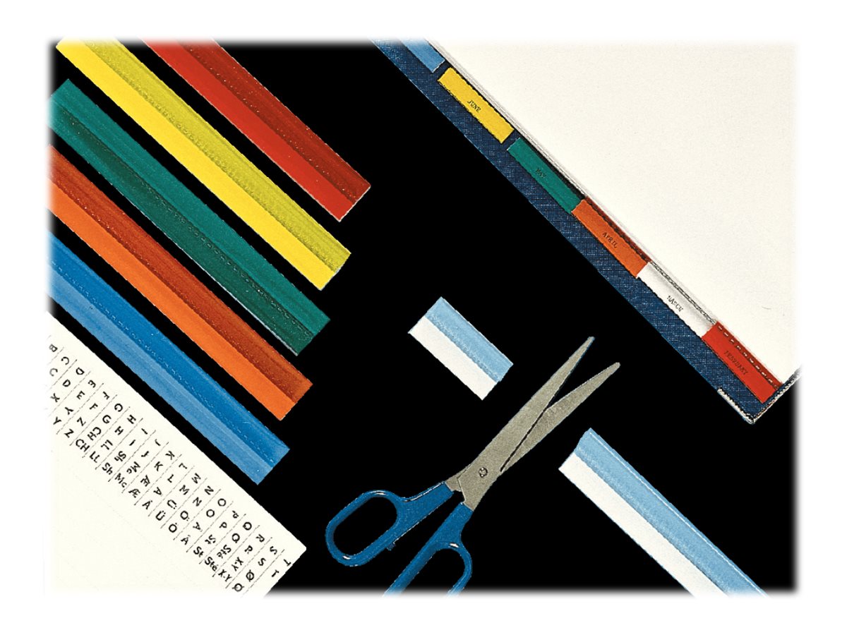 1 Sachet de 5 Bandes index en plastique transparent -coloris assortis