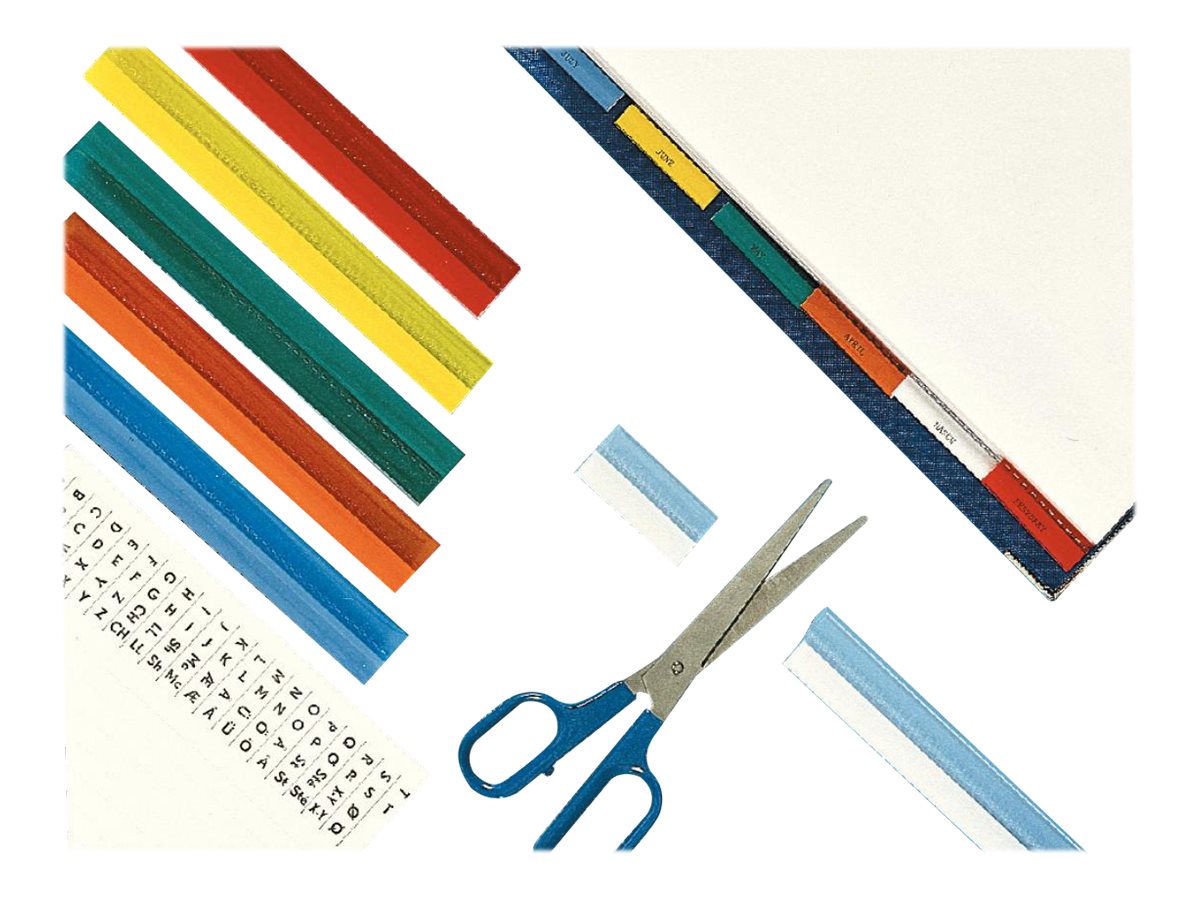 1 Sachet de 5 Bandes index en plastique transparent -coloris assortis