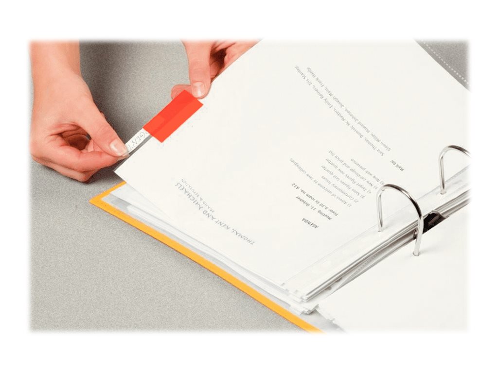 1 Sachet de 5 Bandes index en plastique transparent -coloris assortis