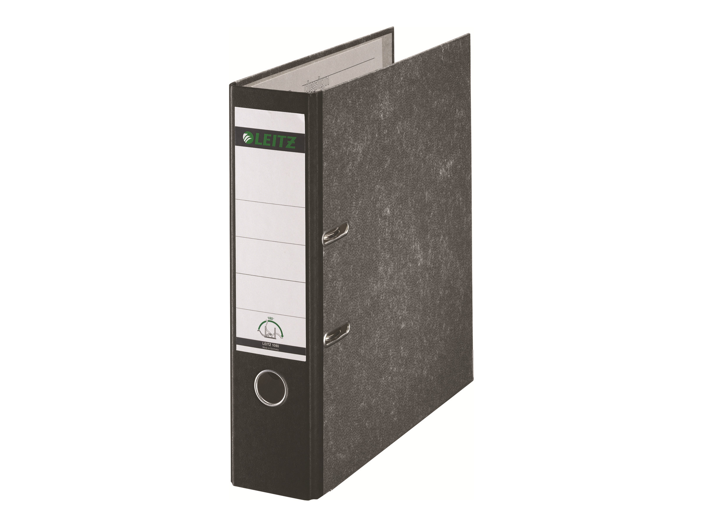 1 Classeur à levier LEITZ 180° - Dos 8 cm- marbré noir
