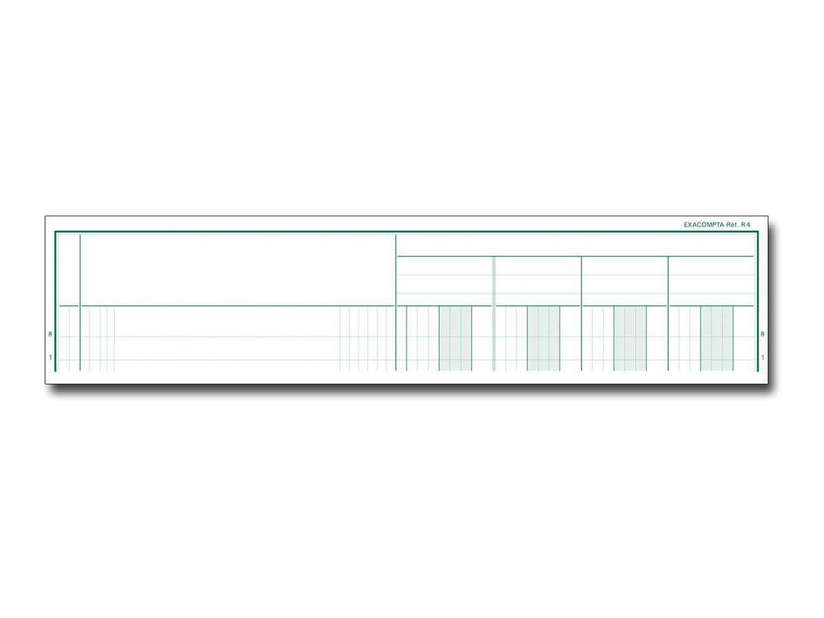 1 Piqûre comptable 31 lignes - 4 colonnes sur 1 page