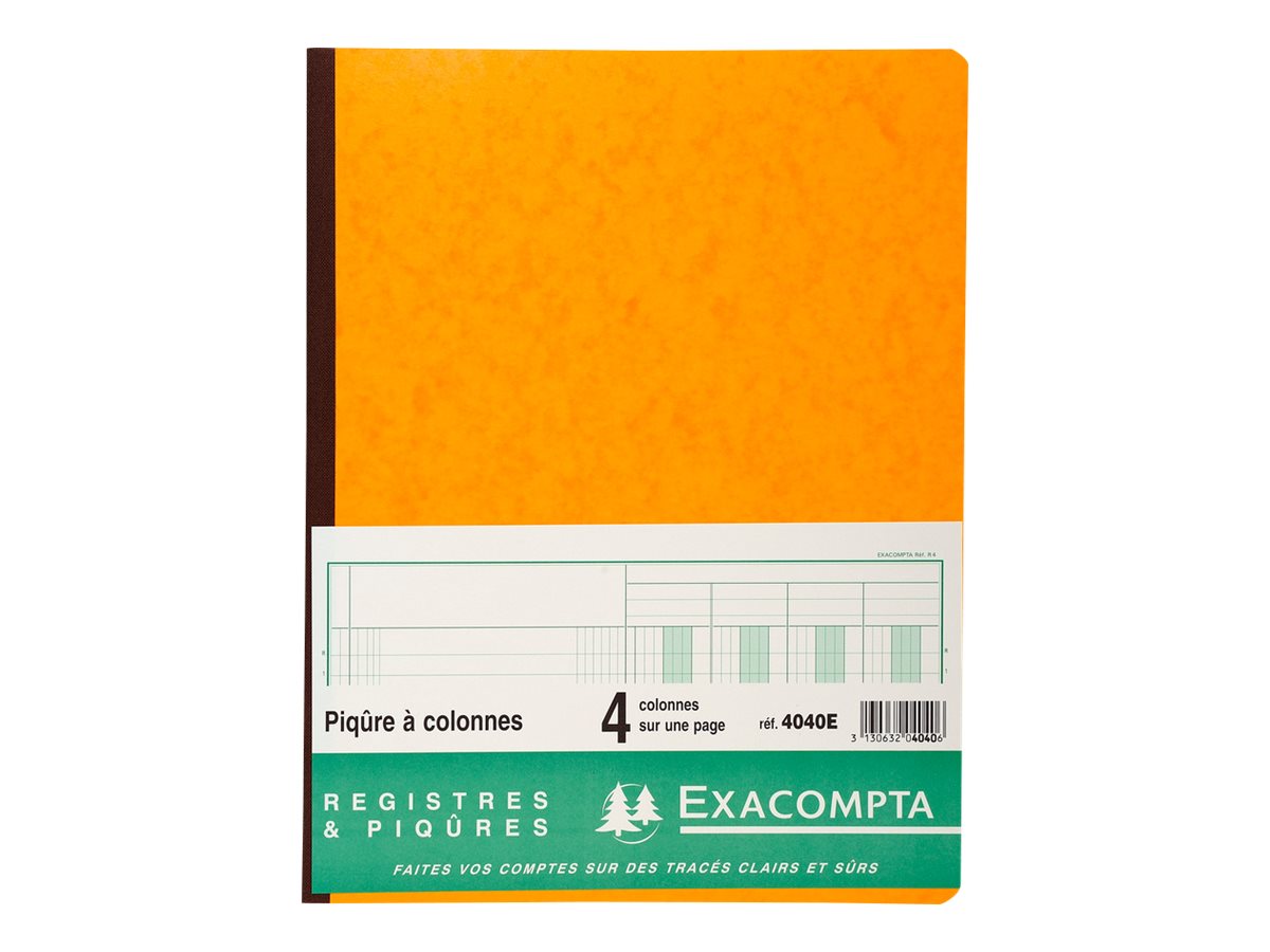 1 Piqûre comptable 31 lignes - 4 colonnes sur 1 page
