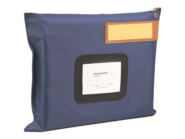 1 Pochette courrier à soufflet L 42xP 5xH 32 cm bleue en polyester