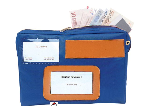 1 Pochette caisse pour devises à soufflet 19x27x4cm en polyester