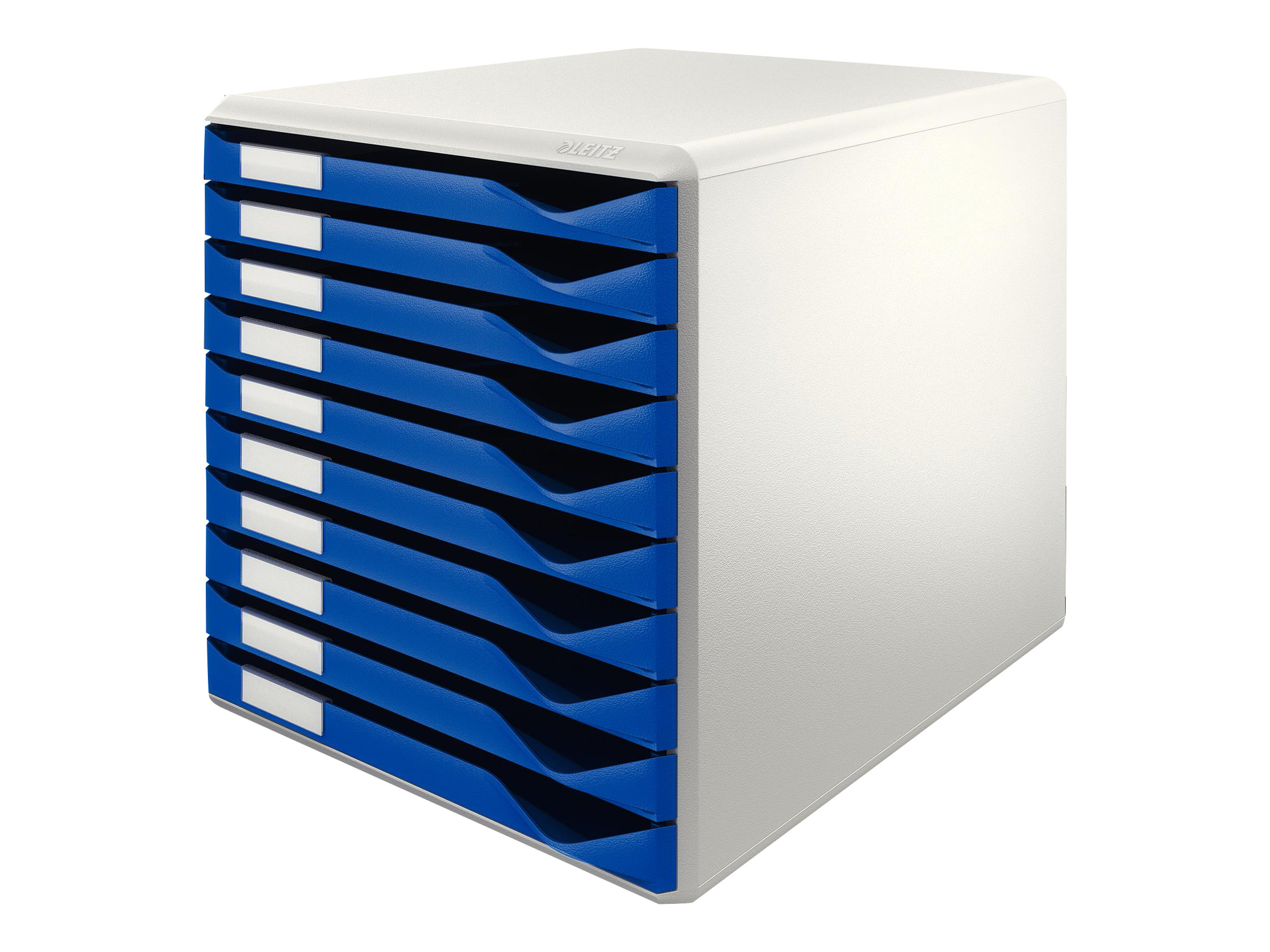 1 Module de classement 10 tiroirs LEITZ corps gris, tiroir bleu