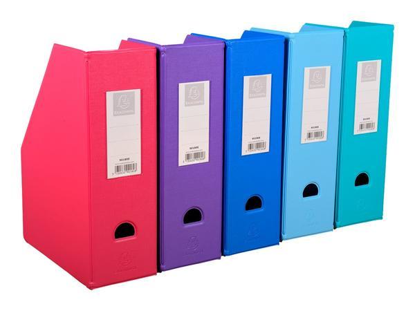 1 Boite de 10 Porte-revues pliable EXACOMPTA en polypro-Dos 10 cm