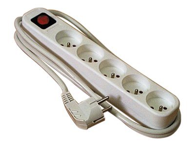 1 Bloc multiprises 5 prises - Câble 4 mètres avec interrupteur