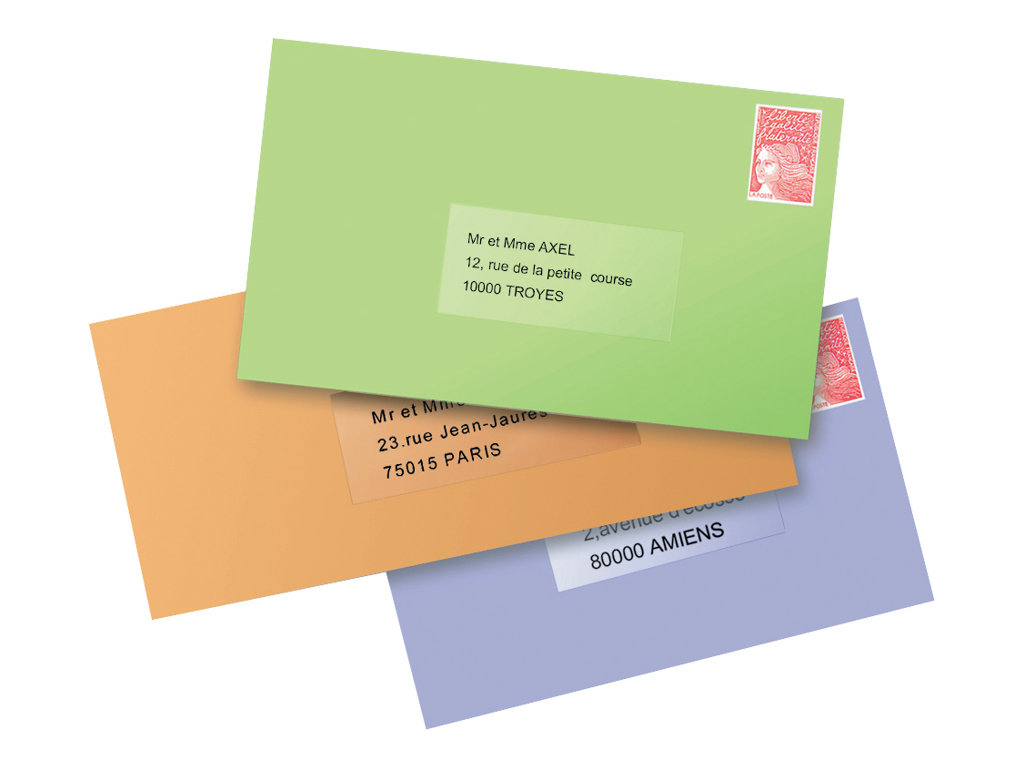 1 Étiquettes transparentes L99,1xH38,1 mm 350 étiq/boîte