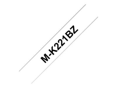 1 Ruban pour titreuse BROTHER M-K221B 9mm blanc impression noire