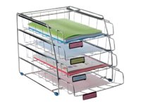 1 Set de 4 corbeilles coulissantes à la française filmétal