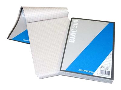 1 Bloc brouillon 200 feuilles, 5x5 ft 13,5x21 cm
