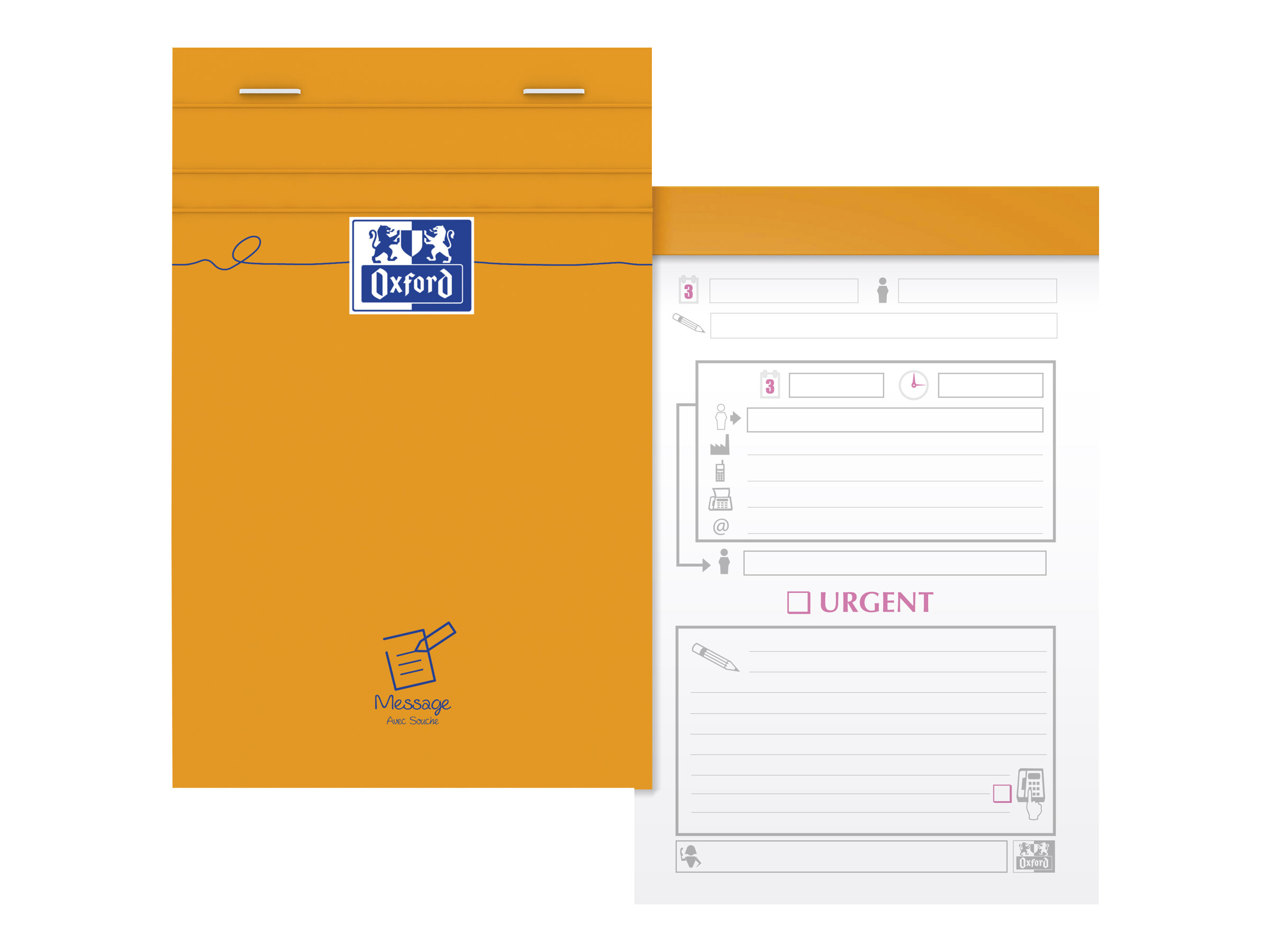 1 Bloc messages ORANGE 11x17 cm, 80 feuilles