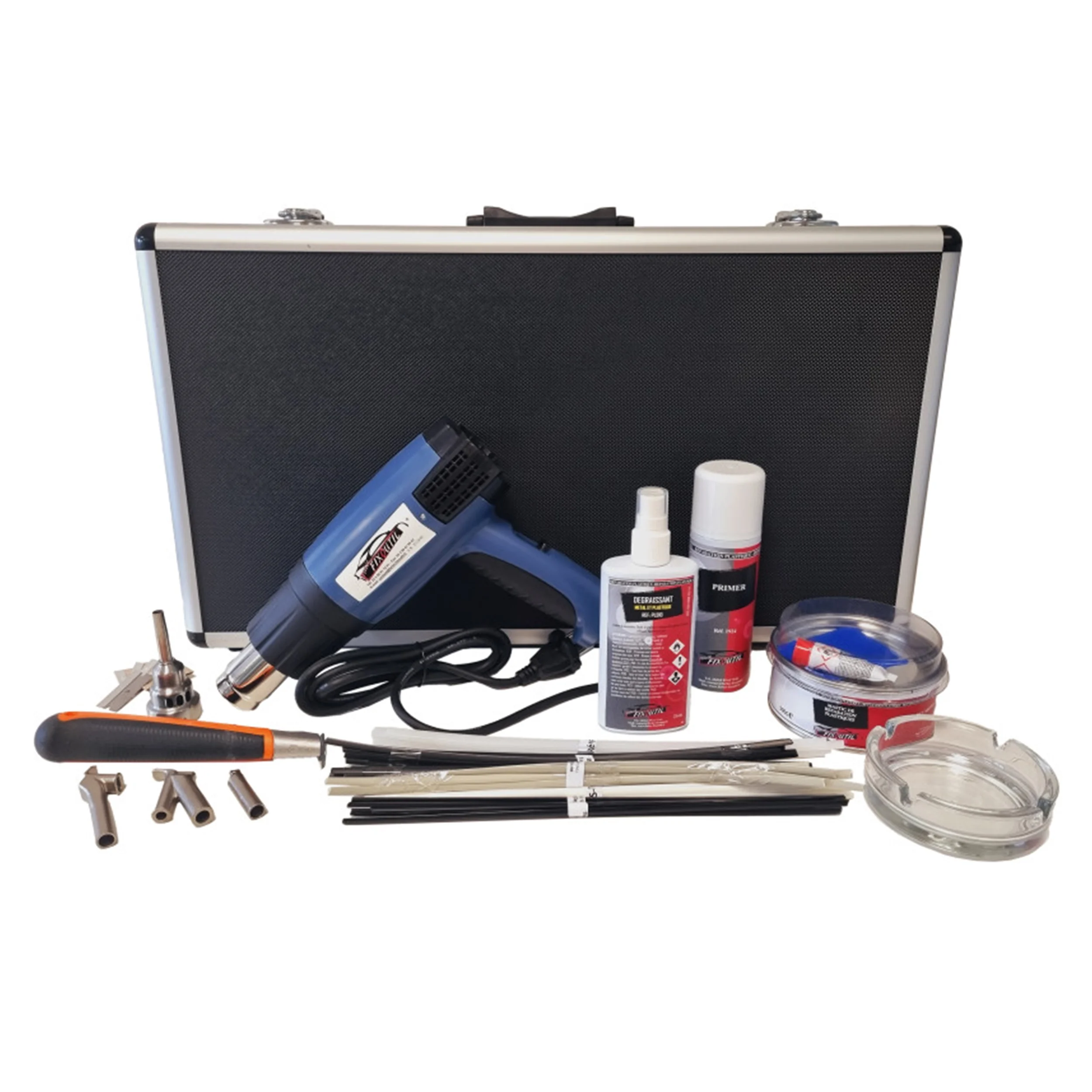KIT DE RÉPARATION PLASTIQUE PAR SOUDURE AVEC DÉCAPEUR ÉCONOMIQUE