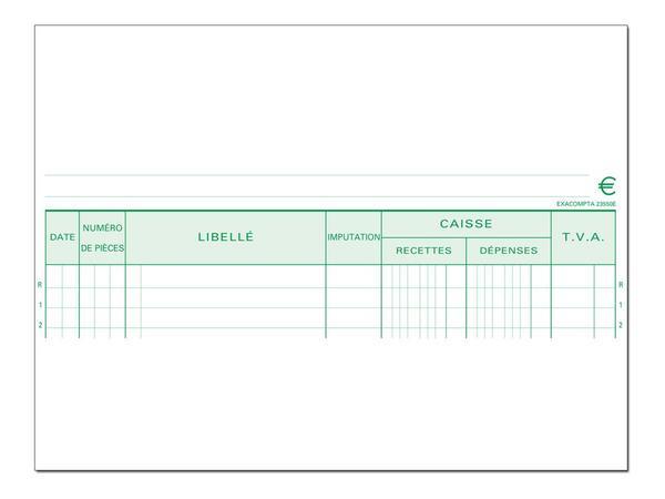 1 Manifold autocopiant imprimé Caisse - Foliotage 50/2