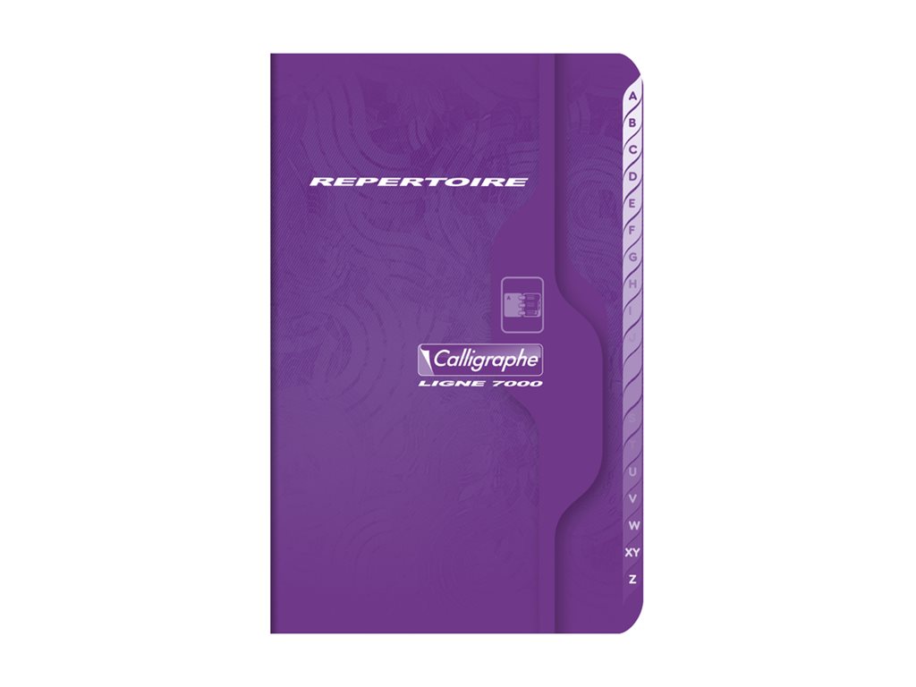 1 Répertoire piqûre Calligraphe 9x14 cm,5x5, 70g, 96 pages