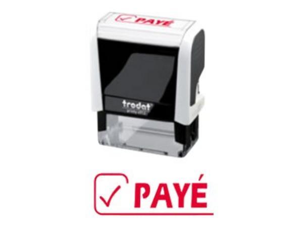 1 Timbre à formule commerciale  X-Print "Payé"- rouge