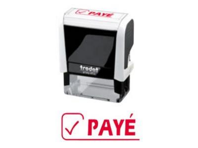 1 Timbre à formule commerciale  X-Print "Payé"- rouge