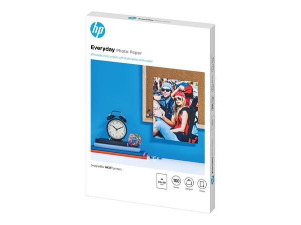 HP Papier photo Everyday, brillant, 200 g/m2, A4 (210 x 297 mm), 100 feuilles