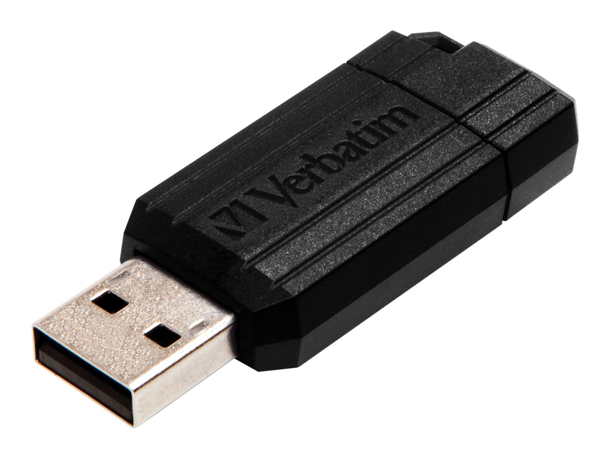 Verbatim Micro-clé USBPinStripe de 64 Go - noire