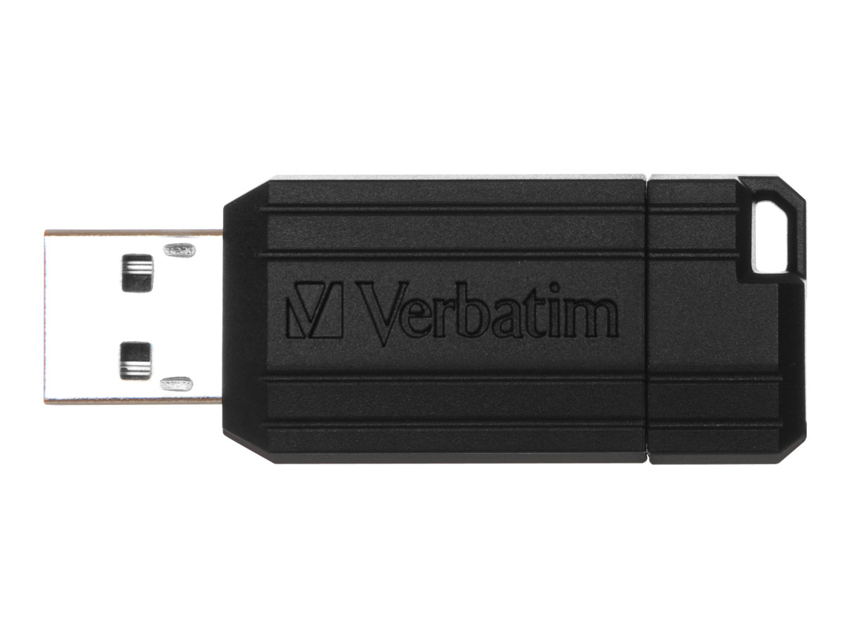 Verbatim Micro-clé USBPinStripe de 64 Go - noire