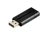 Verbatim Micro-clé USBPinStripe de 64 Go - noire