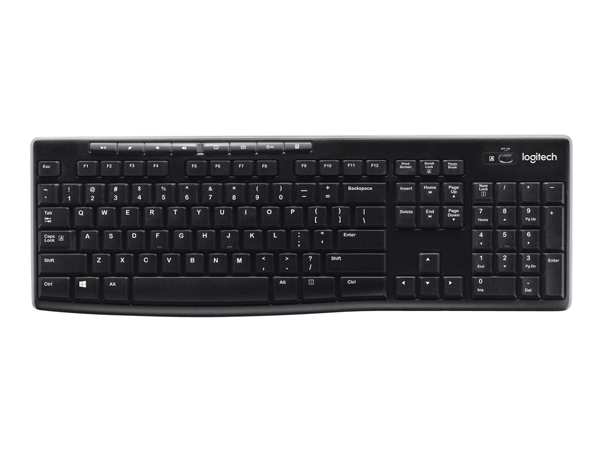 Logitech Wireless Keyboard K270 clavier Maison RF sans fil AZERTY Français Noir