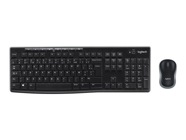 Logitech Wireless Combo MK270 clavier Souris incluse Universel USB AZERTY Français Noir