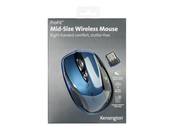 Kensington Souris sans fil taille moyenne Pro Fit® - bleu saphir
