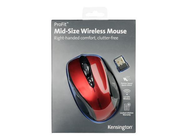Kensington Souris sans fil taille moyenne Pro Fit® - rouge rubis