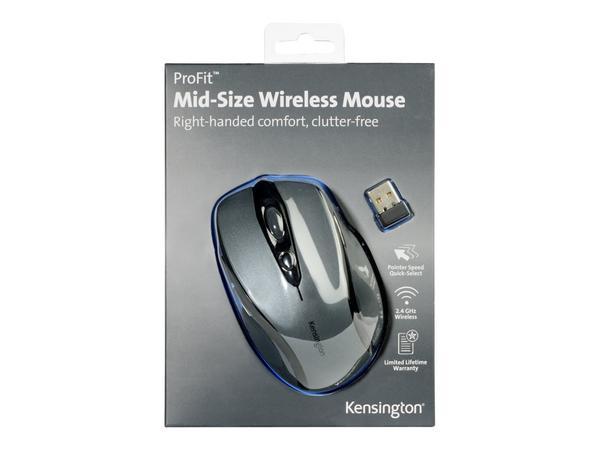 Kensington Souris sans fil taille moyenne Pro Fit® - gris anthracite