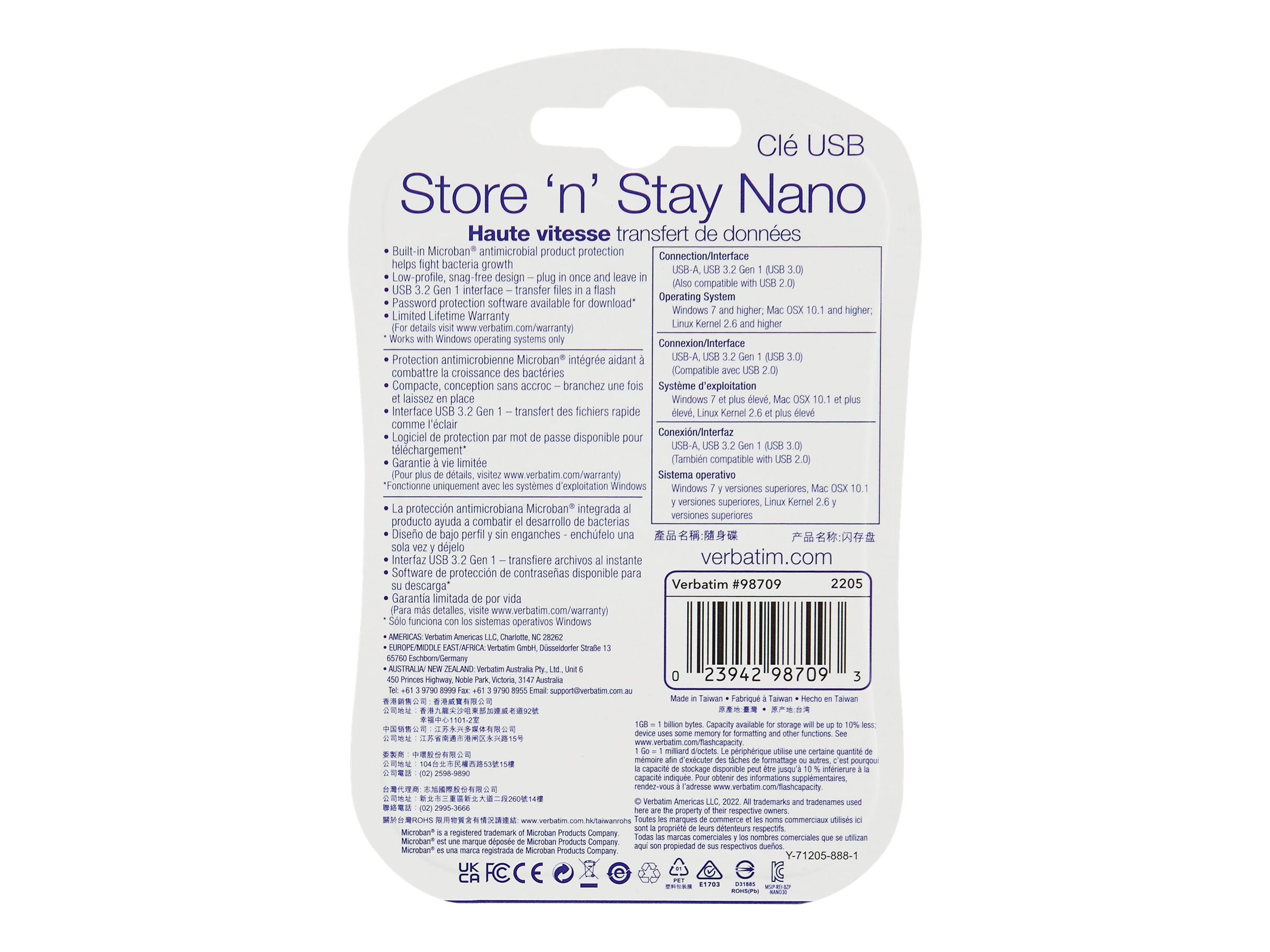 Verbatim Clé NANO USB 3.0 Store 'n' Stay 16 Go