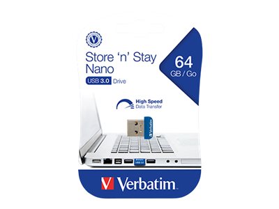 Verbatim Clé NANO USB 3.0 Store 'n' Stay 64 Go