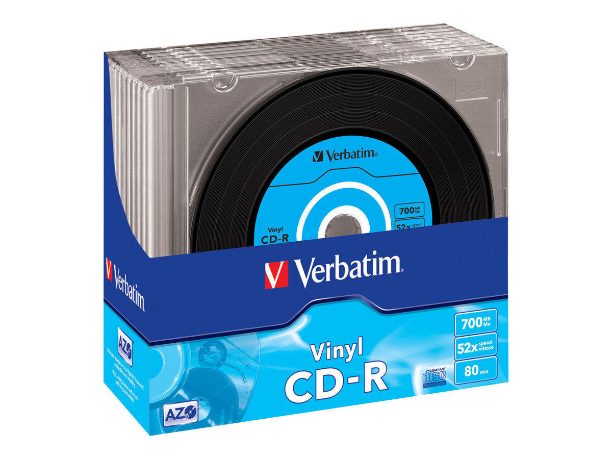 Verbatim CD-R AZO Data Vinyl 700 Mo 52x 10 pièce(s)