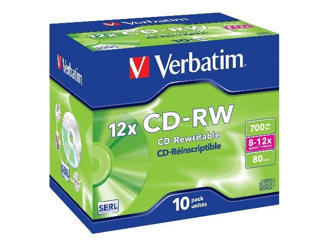 Verbatim CD-RW 12x 700 Mo 10 pièce(s)