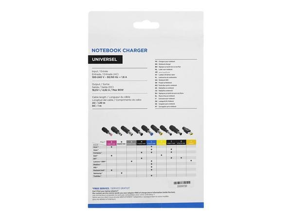 1 Alimentation secteur universelle pour Notebook jusqu'à 17 pouces