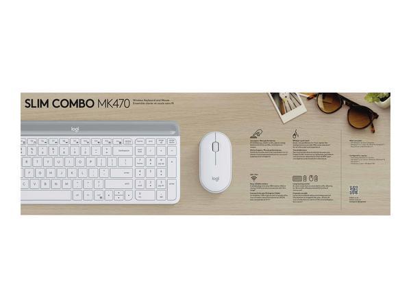Logitech MK470 clavier Souris incluse Bureau RF sans fil AZERTY Français Blanc