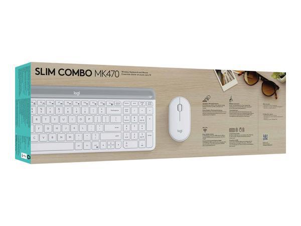 Logitech MK470 clavier Souris incluse Bureau RF sans fil AZERTY Français Blanc