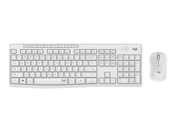 Logitech MK295 Silent Wireless Combo clavier Souris incluse Bureau RF sans fil AZERTY Français Blanc