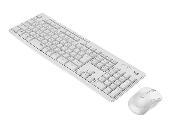 Logitech MK295 Silent Wireless Combo clavier Souris incluse Bureau RF sans fil AZERTY Français Blanc