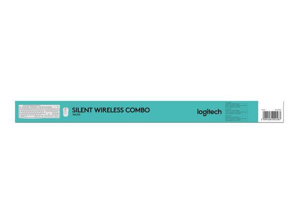 Logitech MK295 Silent Wireless Combo clavier Souris incluse Bureau RF sans fil AZERTY Français Blanc