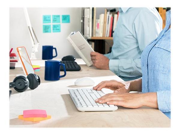 Logitech MK295 Silent Wireless Combo clavier Souris incluse Bureau RF sans fil AZERTY Français Blanc