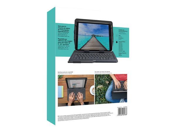 Logitech Universal Folio avec clavier intégré pour les tablettes Apple, Android et Windows 9 à 10 pouces
