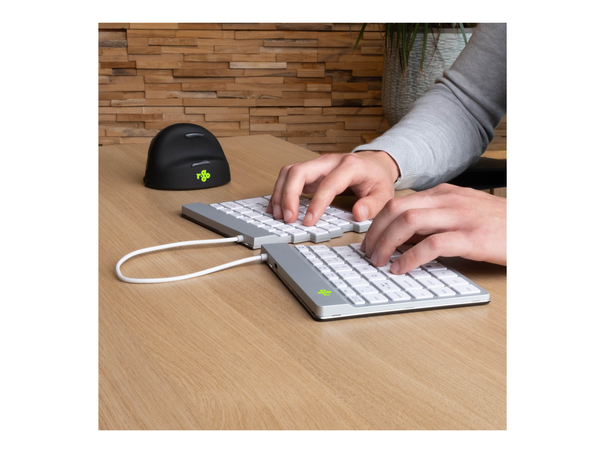 R-Go Tools Clavier R-Go Numpad Break, clavier numérique ergonomique avec logiciel de pause, bluetooth, blanc