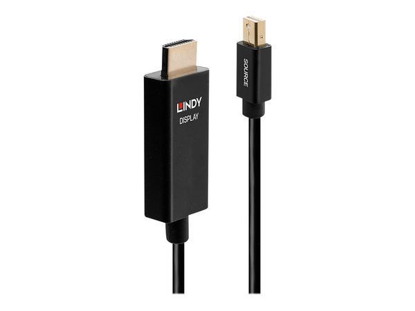 Lindy 40921 câble vidéo et adaptateur 1 m Mini DisplayPort HDMI Noir